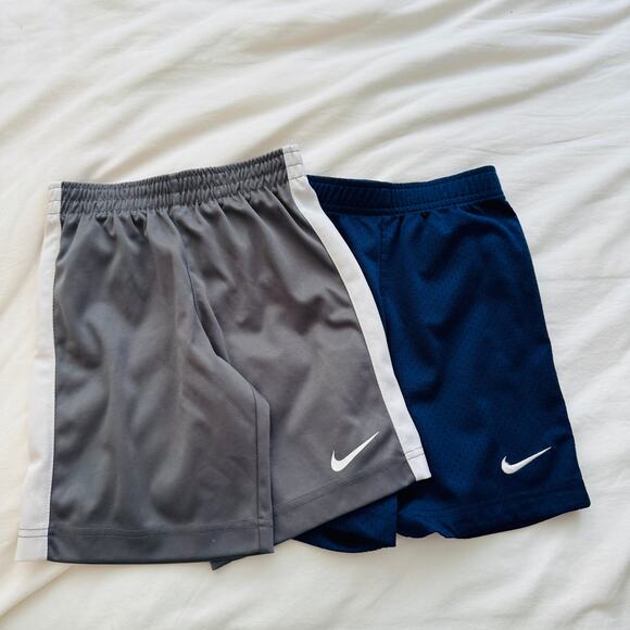 Nike Athletic Activewear Boys Shorts Bundle Gray and Navy Blue Size  7 - Picture 1 of 8